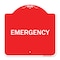 Signmission Designer Series Sign-Emergency, Red & White Aluminum Architectural Sign, 18" x 18", RW-1818-24107 A-DES-RW-1818-24107 - alternate 1
